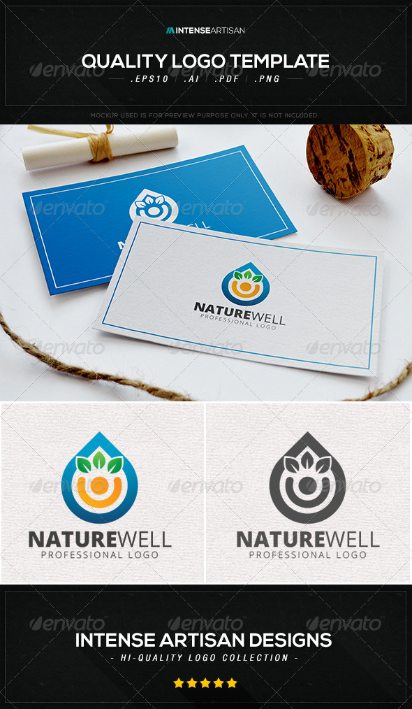 GraphicRiver Nature Well Logo Template 8414138 GraphicRiver Nature Well Logo Template 8414138