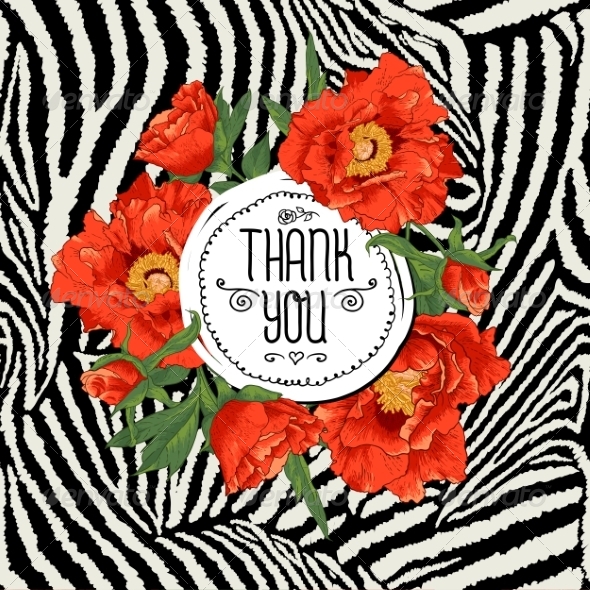 GraphicRiver Vintage greeting card with blooming flowers 8416002 GraphicRiver Vintage greeting card with blooming flowers 8416002