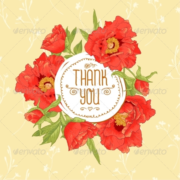 GraphicRiver Vintage greeting card with blooming flowers 8416004 GraphicRiver Vintage greeting card with blooming flowers 8416004