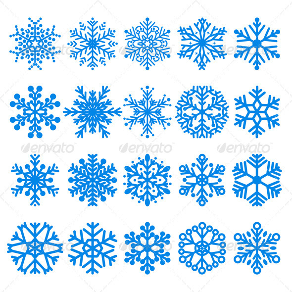 GraphicRiver Set of Snowflakes 8416025 GraphicRiver Set of Snowflakes 8416025