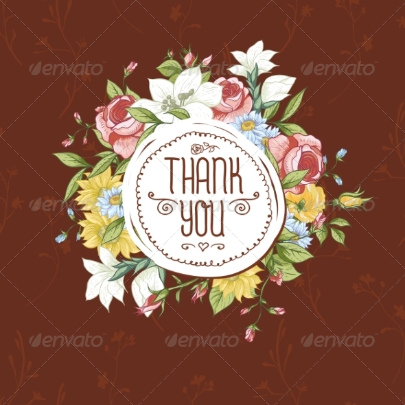 GraphicRiver Vintage Greeting Card with Flowers 8416034 GraphicRiver Vintage Greeting Card with Flowers 8416034