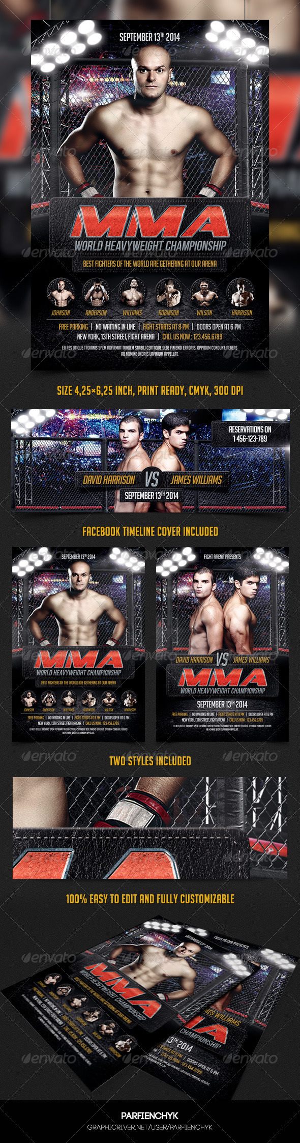 MMA Flyer Template (Sports)