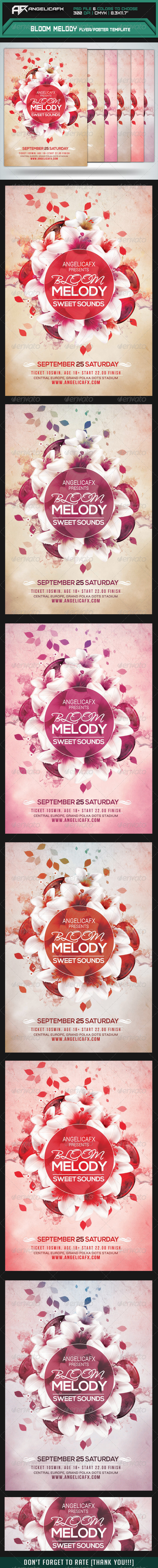 GraphicRiver Bloom Melody Flyer Poster Template 8413011 GraphicRiver Bloom Melody Flyer Poster Template 8413011
