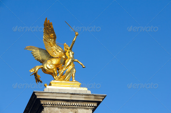 Alexander III bridge sculpture in Paris (Misc) Photo Download