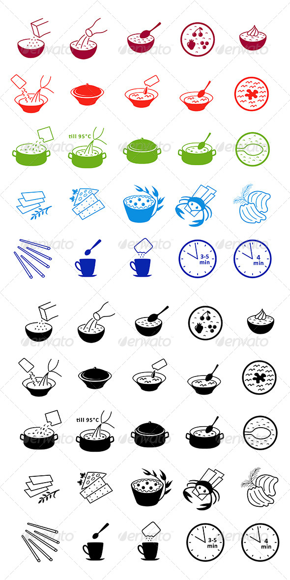 GraphicRiver Fast Food Cooking Process Icons 8417298 GraphicRiver Fast Food Cooking Process Icons 8417298