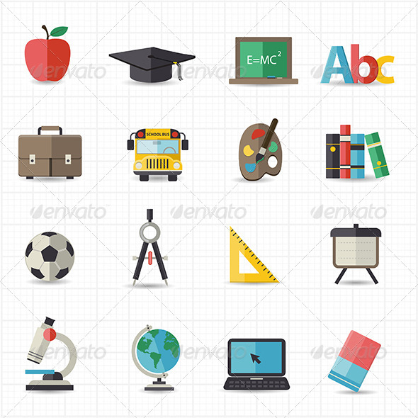 GraphicRiver Education Back to School Icons 8417700 GraphicRiver Education Back to School Icons 8417700