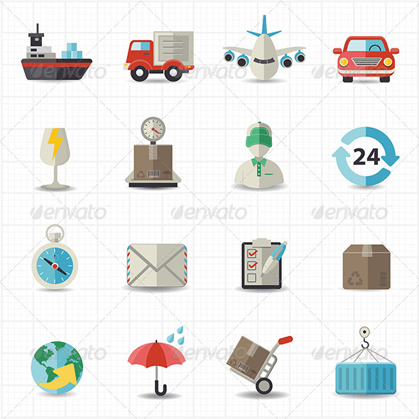 GraphicRiver Logistic Shipping and Transportation Icons 8417725 GraphicRiver Logistic Shipping and Transportation Icons 8417725