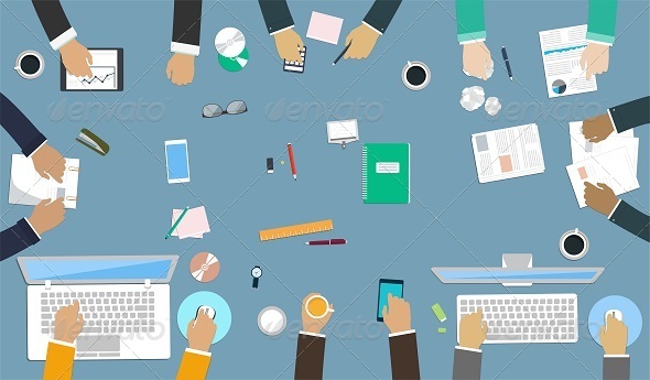 GraphicRiver Teamwork Office Desk 8418016 GraphicRiver Teamwork Office Desk 8418016