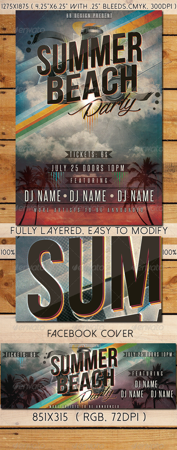 Summer Beach Party Flyer Vol.2 (Clubs & Parties)