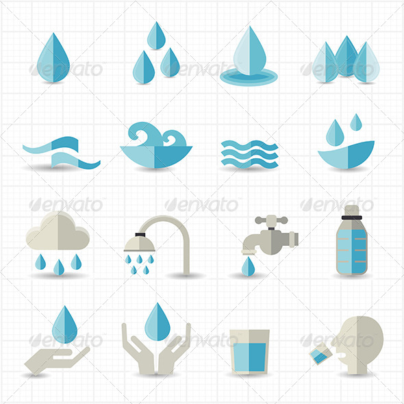 Water Related Icons Water Related Icons