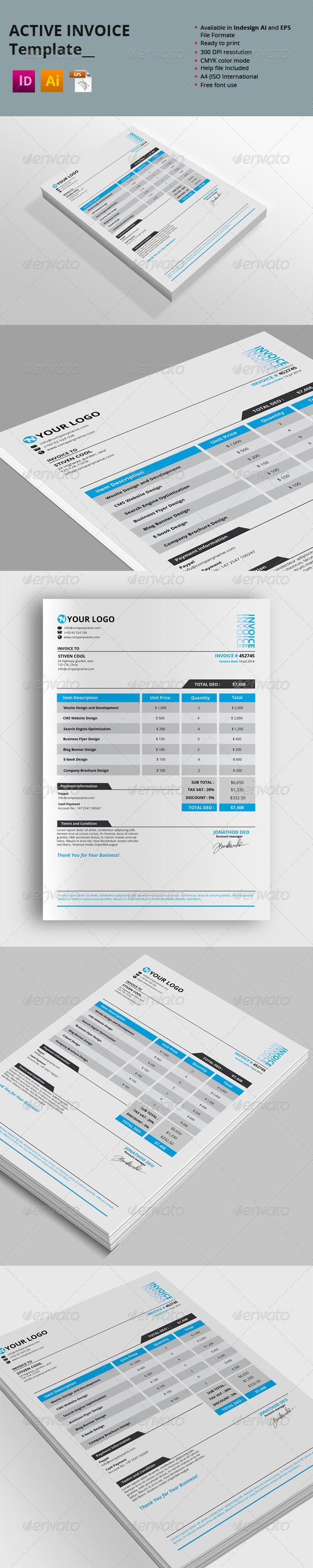 Active Invoice Templates (Proposals & Invoices)