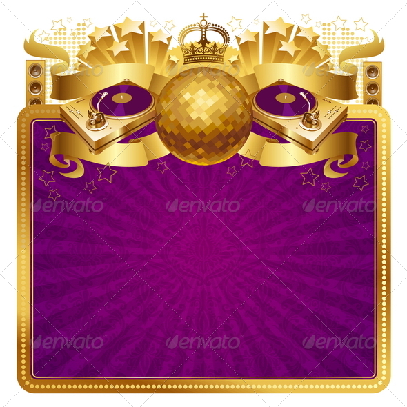 GraphicRiver Golden Frame with Decor and Musical Equipment 8419857 GraphicRiver Golden Frame with Decor and Musical Equipment 8419857