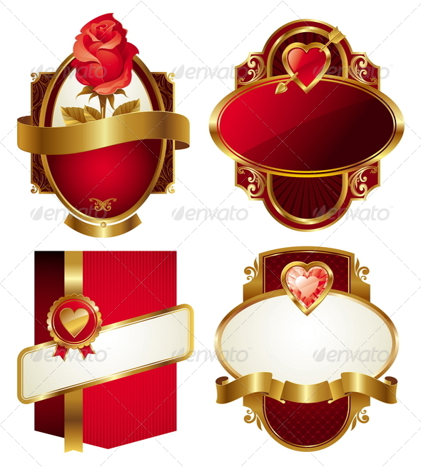 GraphicRiver Golden Valentines Ornate Frames 8422382 GraphicRiver Golden Valentines Ornate Frames 8422382