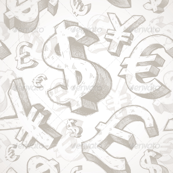 GraphicRiver Seamless Background with Hand Drawn Currency Signs 8422611 GraphicRiver Seamless Background with Hand Drawn Currency Signs 8422611