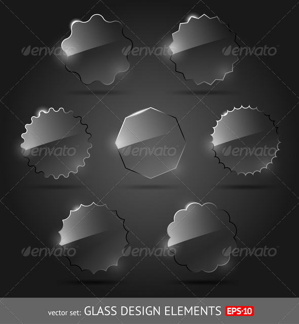 GraphicRiver Vector Set of Glass Design Elements 8422684 GraphicRiver Vector Set of Glass Design Elements 8422684