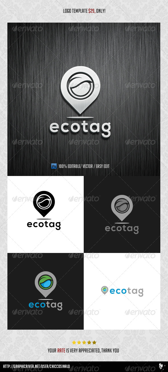 GraphicRiver Ecotag Logo Template 8422743 GraphicRiver Ecotag Logo Template 8422743