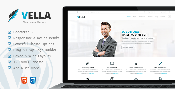 Vella Retina Responsive Multi-Purpose Theme Vella Retina Responsive Multi-Purpose Theme
