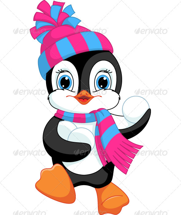 GraphicRiver Penguin Playing Snowballs 8422908 GraphicRiver Penguin Playing Snowballs 8422908
