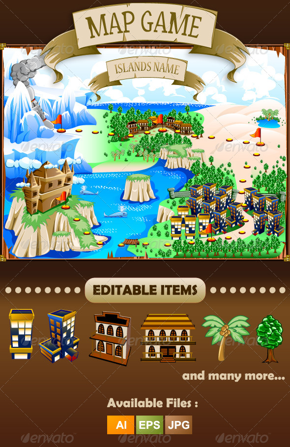 GraphicRiver Map Game 8422964 GraphicRiver Map Game 8422964