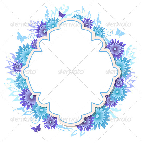 GraphicRiver Background with Blue Flowers 8423033 GraphicRiver Background with Blue Flowers 8423033