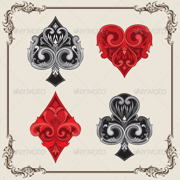 GraphicRiver Playing Card Vintage Ornamental 8423514 GraphicRiver Playing Card Vintage Ornamental 8423514