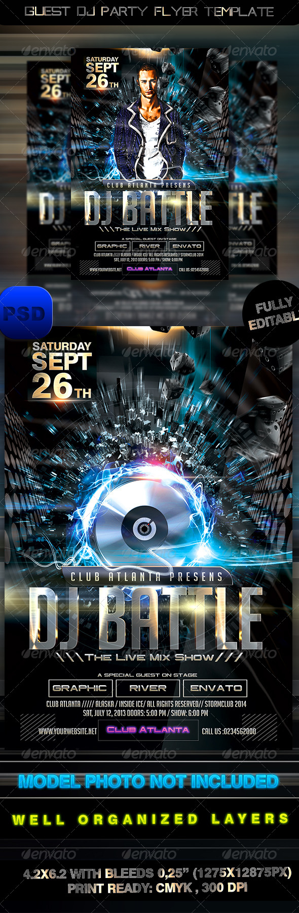 Guest Dj Party Flyer Template (Events)