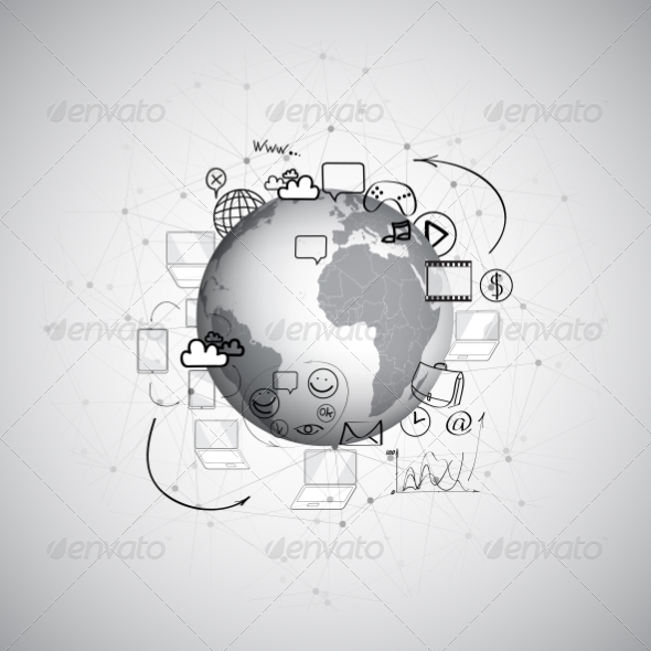 GraphicRiver World Doodle Design 8424238 GraphicRiver World Doodle Design 8424238