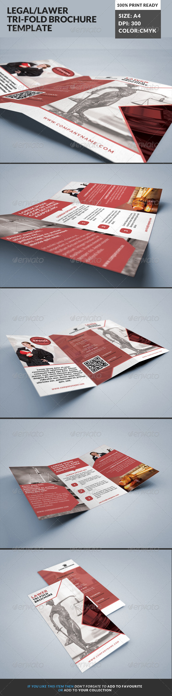 Lawer Legal Consultancy Tri-fold Brochure (Corporate)