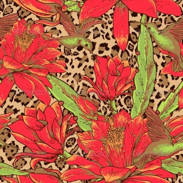 GraphicRiver Floral and Leopard Pattern 8426909 GraphicRiver Floral and Leopard Pattern 8426909