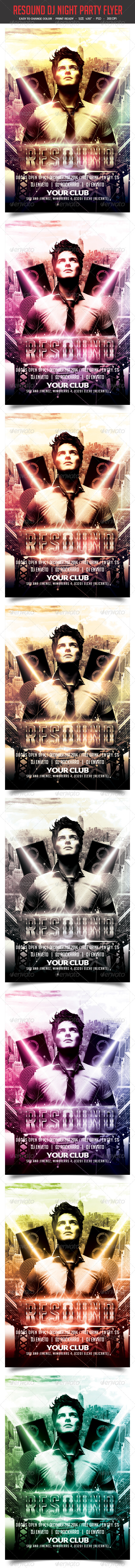 Resound DJ Party Flyer (Clubs & Parties)