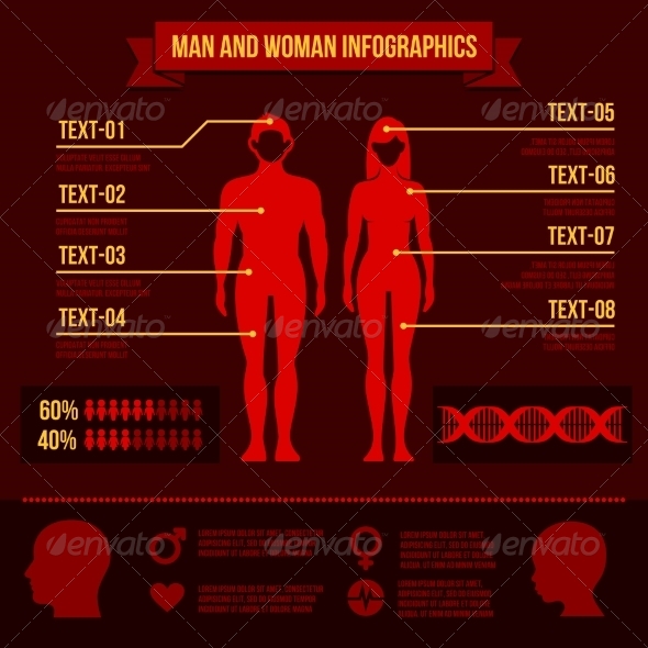 GraphicRiver Set of Man and Woman Infographic Elements 8427476 GraphicRiver Set of Man and Woman Infographic Elements 8427476
