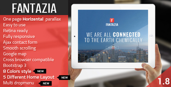 Fantazia - Multi Purpose Bootstrap Retina One Page