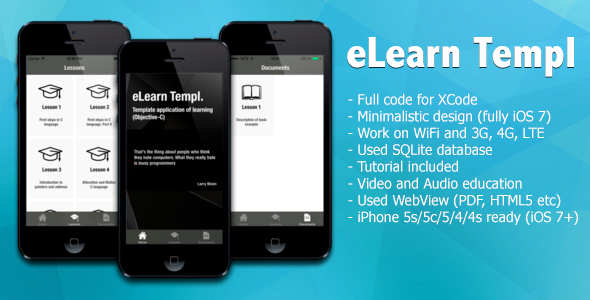 CodeCanyon eLearn App Template for iPhone iOS 7 8428465 CodeCanyon eLearn App Template for iPhone iOS 7 8428465