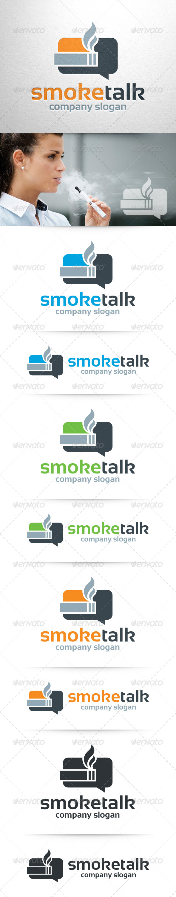 GraphicRiver Smoke Talk Logo Template 8428533 GraphicRiver Smoke Talk Logo Template 8428533