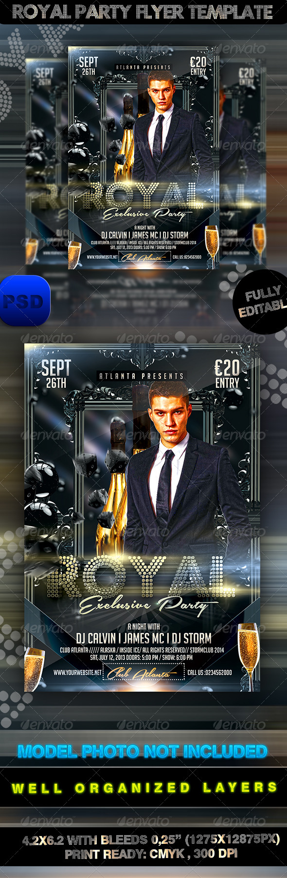 GraphicRiver Royal Party Flyer Template 8428773 GraphicRiver Royal Party Flyer Template 8428773