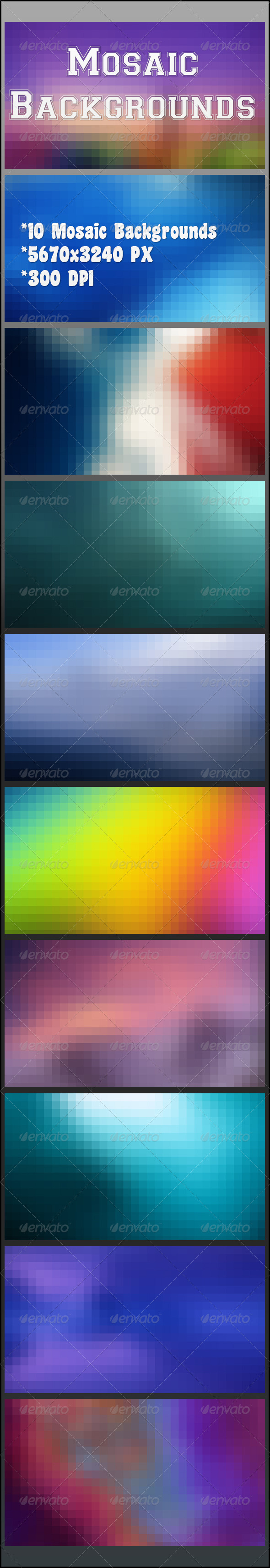 GraphicRiver Mosaic Backgrounds 8429160 GraphicRiver Mosaic Backgrounds 8429160