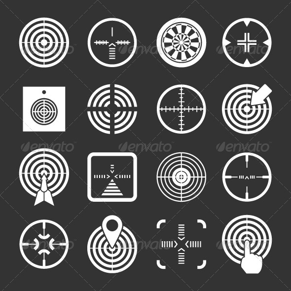 GraphicRiver Set Icons of Target and Sights 8429193 GraphicRiver Set Icons of Target and Sights 8429193