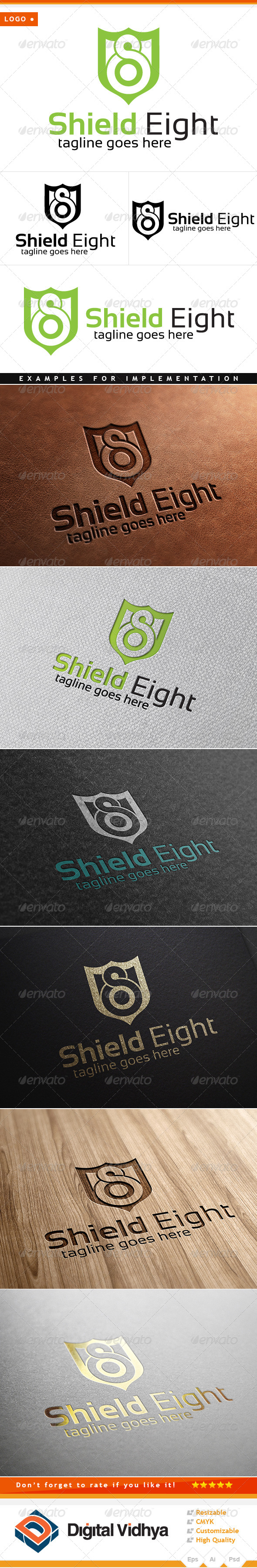 GraphicRiver Shield & Eight Logo 8429203 GraphicRiver Shield & Eight Logo 8429203