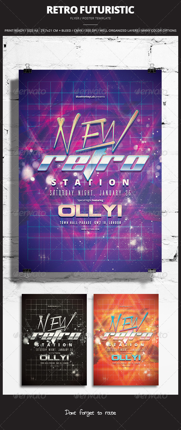 Retro Futuristic Flyer / Poster 3