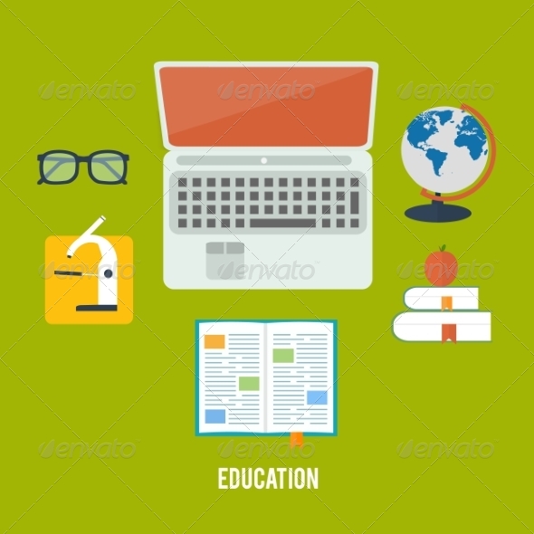GraphicRiver Book and Laptop 8430347 GraphicRiver Book and Laptop 8430347