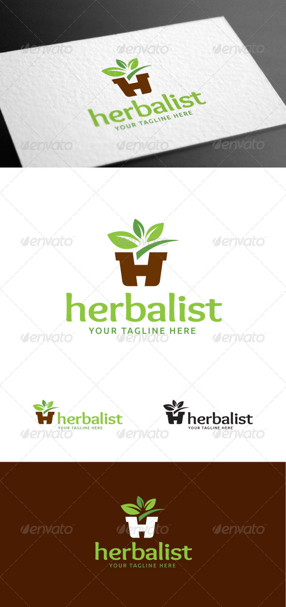 GraphicRiver Herbalist Letter H Logo Template 8426991 GraphicRiver Herbalist Letter H Logo Template 8426991