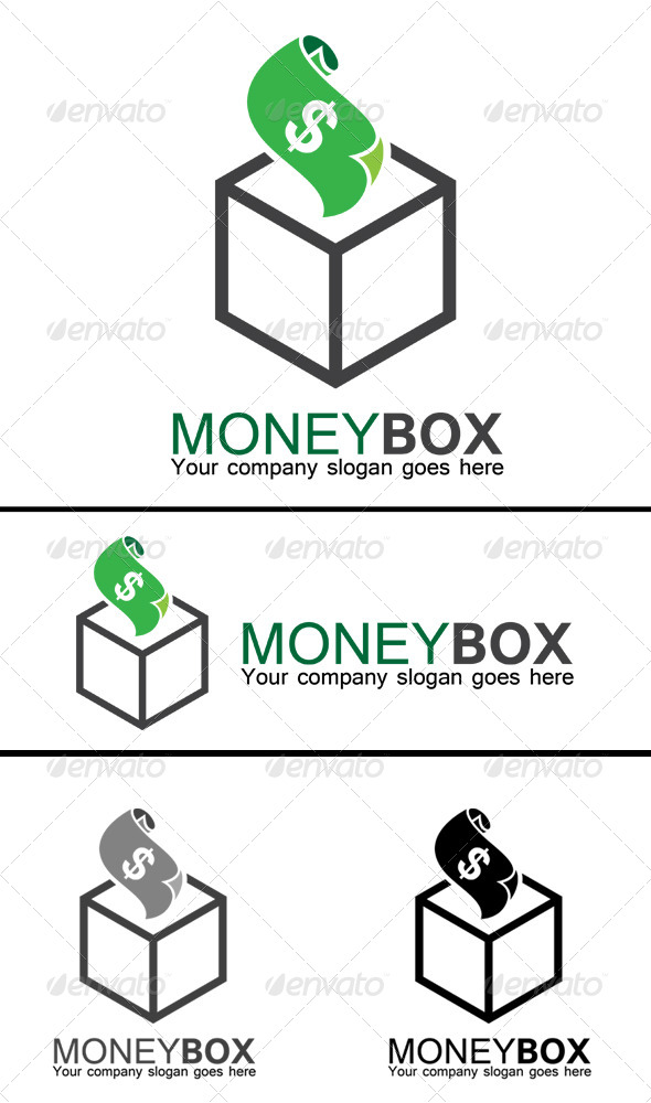 GraphicRiver Money Box Logo 8430710 GraphicRiver Money Box Logo 8430710