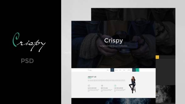 Crispy | One Page PSD
