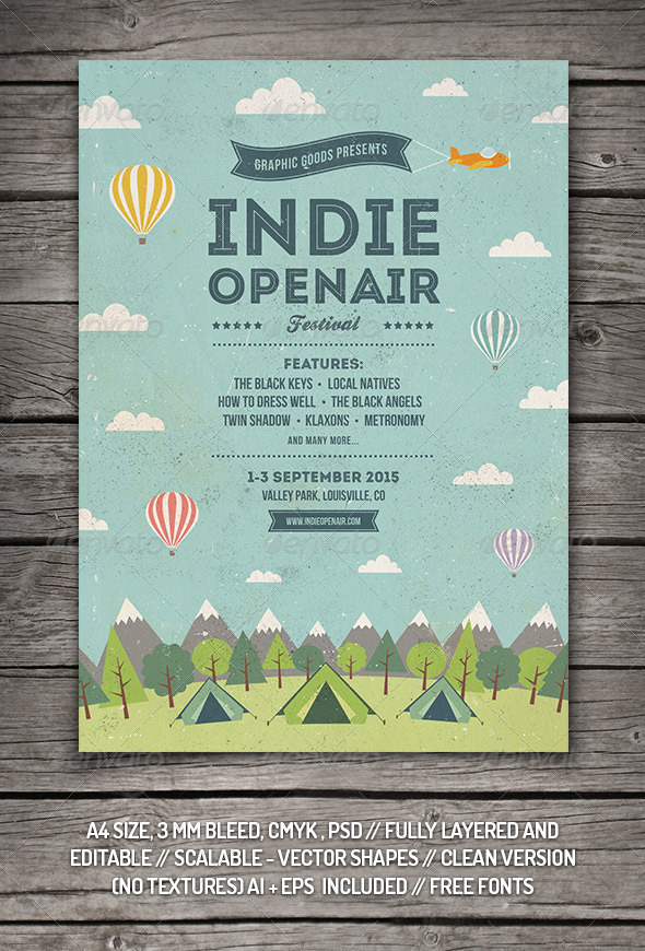 GraphicRiver Indie Open-air Festival Flyer Poster 8430907 GraphicRiver Indie Open-air Festival Flyer Poster 8430907