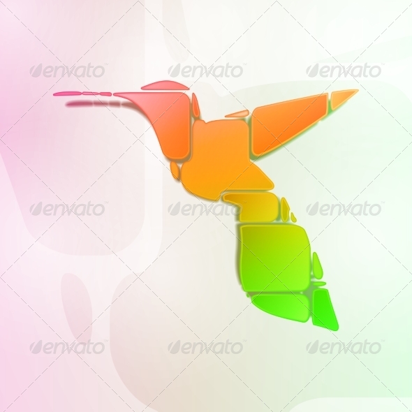 GraphicRiver Abstract Colorful Hummingbird 8431132 GraphicRiver Abstract Colorful Hummingbird 8431132