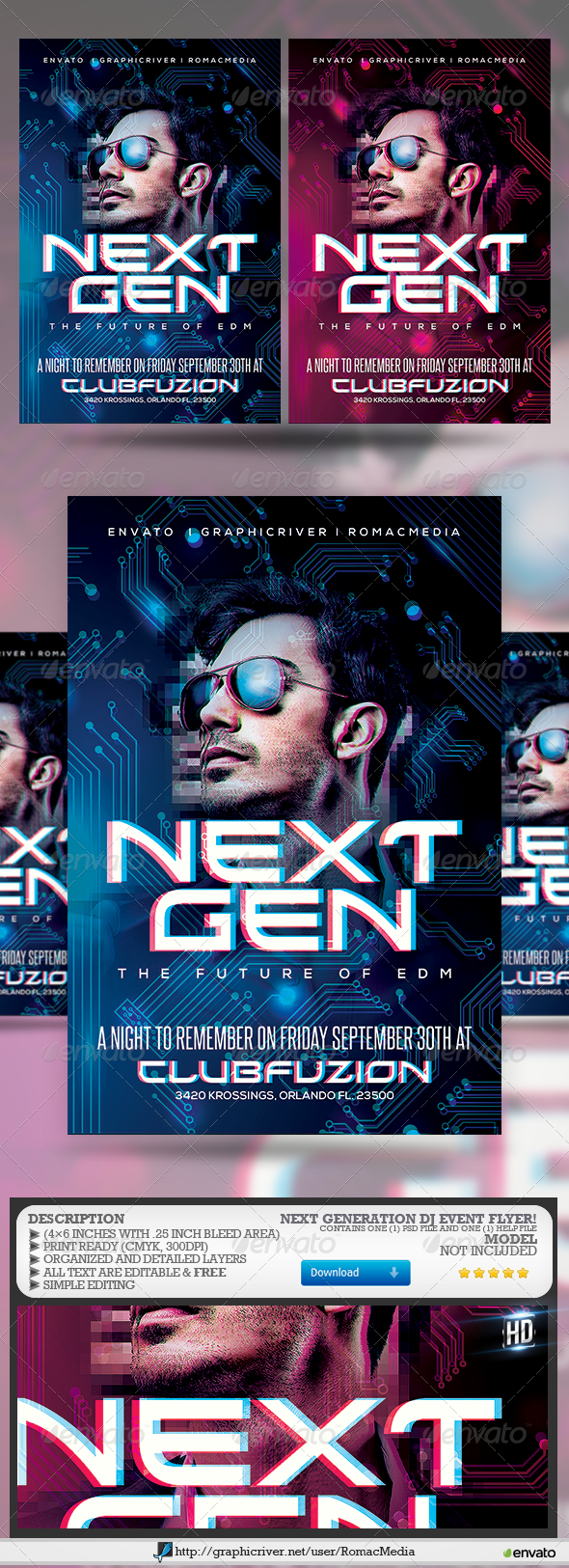 Next Generation DJ Party Flyer (Clubs & Parties)