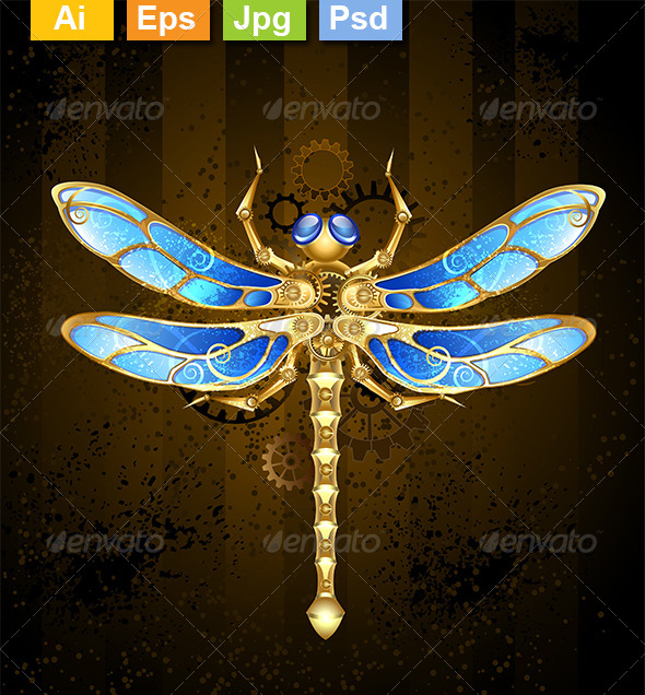 GraphicRiver Mechanical Dragonfly 8431885 GraphicRiver Mechanical Dragonfly 8431885