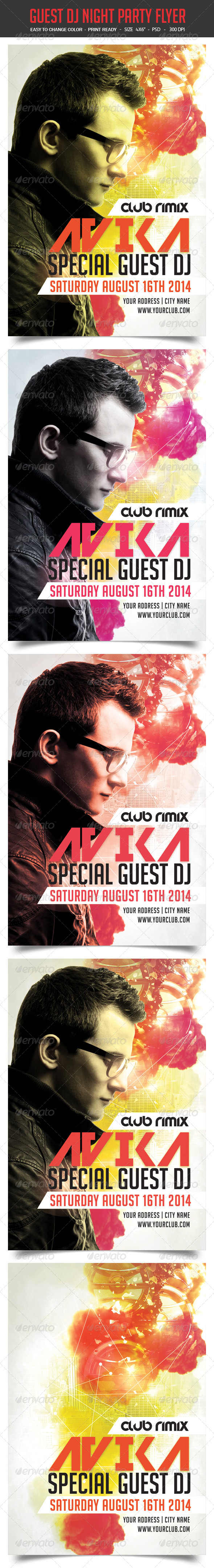 Guest DJ Party Flyer (Clubs & Parties)