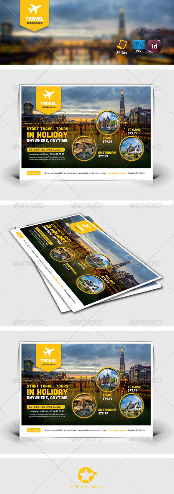 Travel Tours Flyer Templates (Corporate)