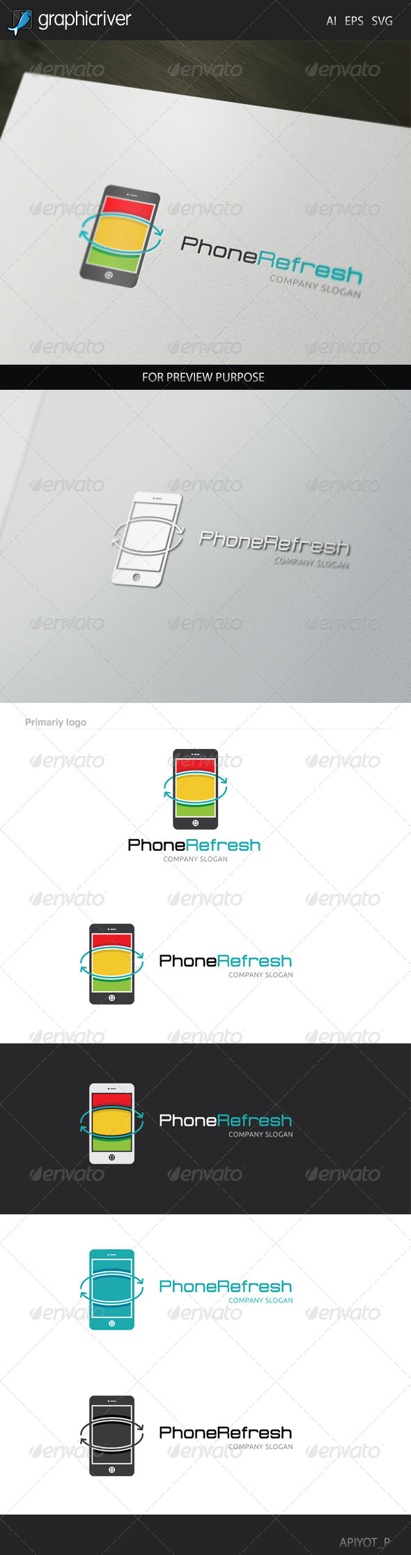 GraphicRiver Phone Refresh Logo 8433332 GraphicRiver Phone Refresh Logo 8433332